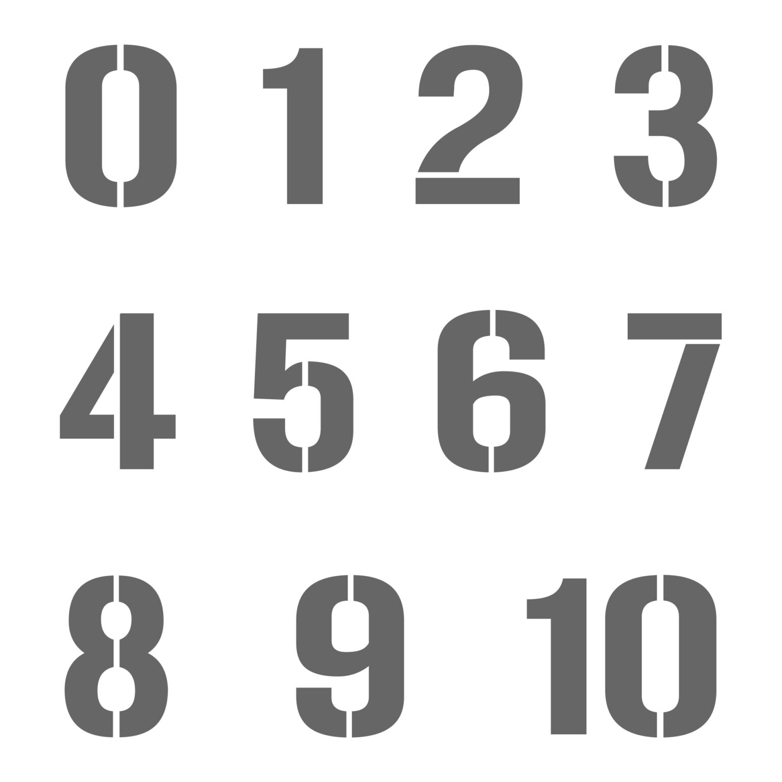 Number Stencils The Printable Stencils Number Stencils The Printable Stencils