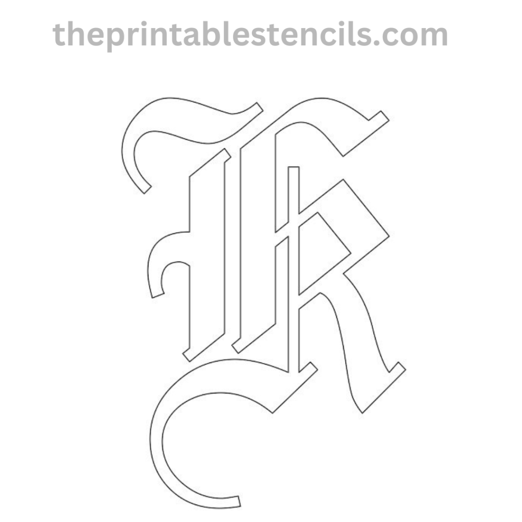 Printable Old English Letters Stencils/Templates