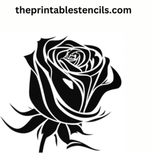 22 Free Printable Rose Stencils and Silhouettes