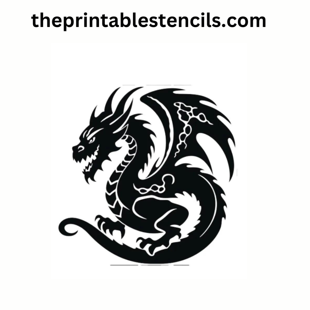25 Free Printable Dragon Stencils and Silhouettes