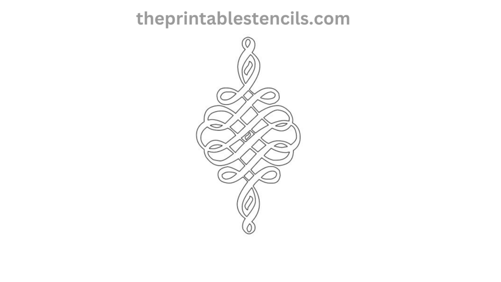Free Printable Calligraphic Border Stencils 26 Designs