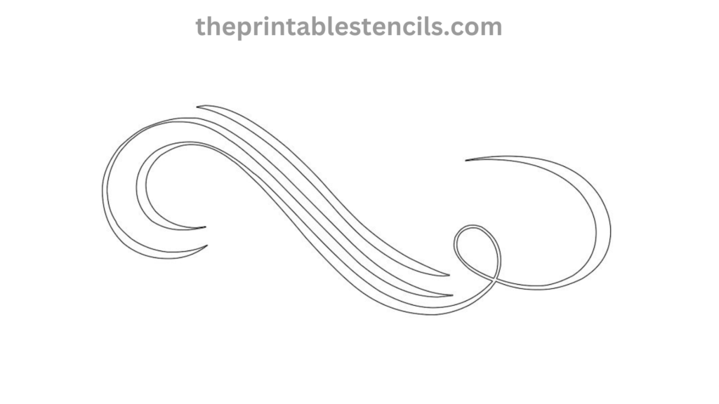 Free Printable Calligraphic Border Stencils 26 Designs
