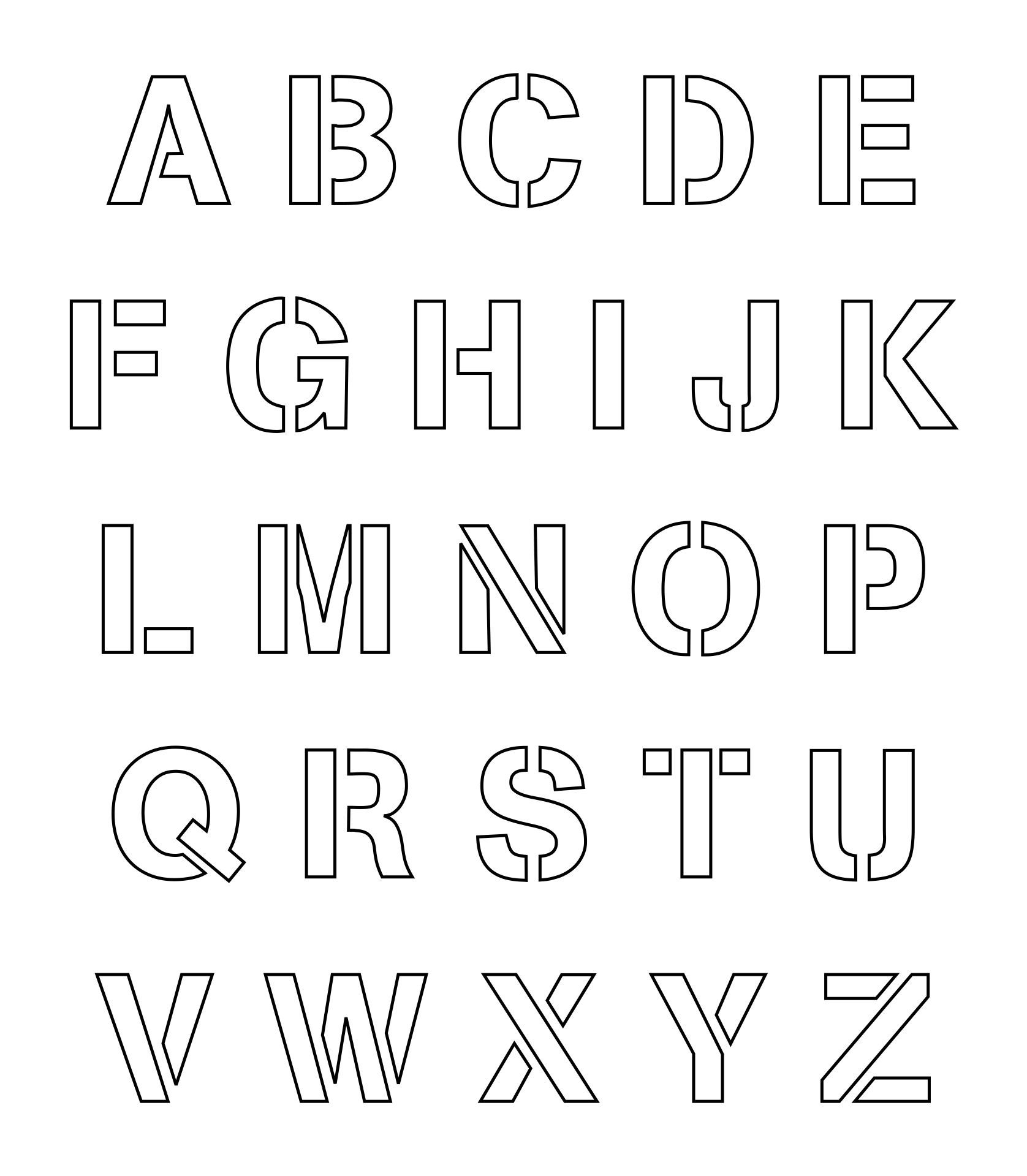 Free Printable 2 Inch Letter Stencils A-Z free-printable-2-inch-letter-stencils-a-z